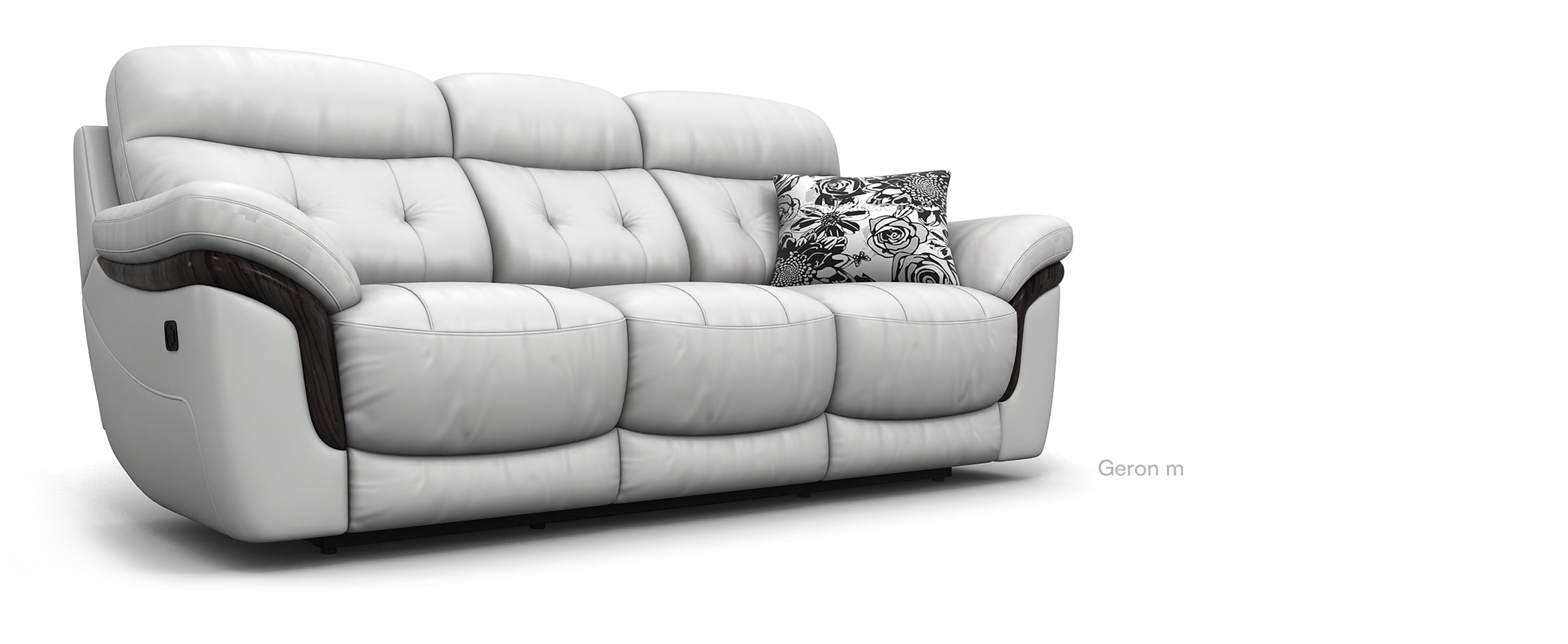 Contemporary living room setup showcasing the sofa’s robust silhouette and neutral warmth