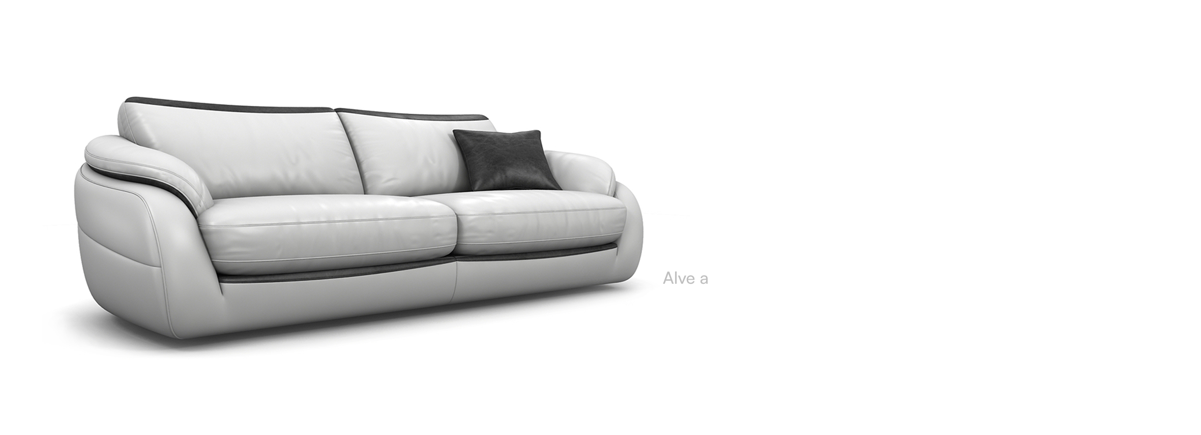现代客厅采用中性色调的模块化Alve Sectional