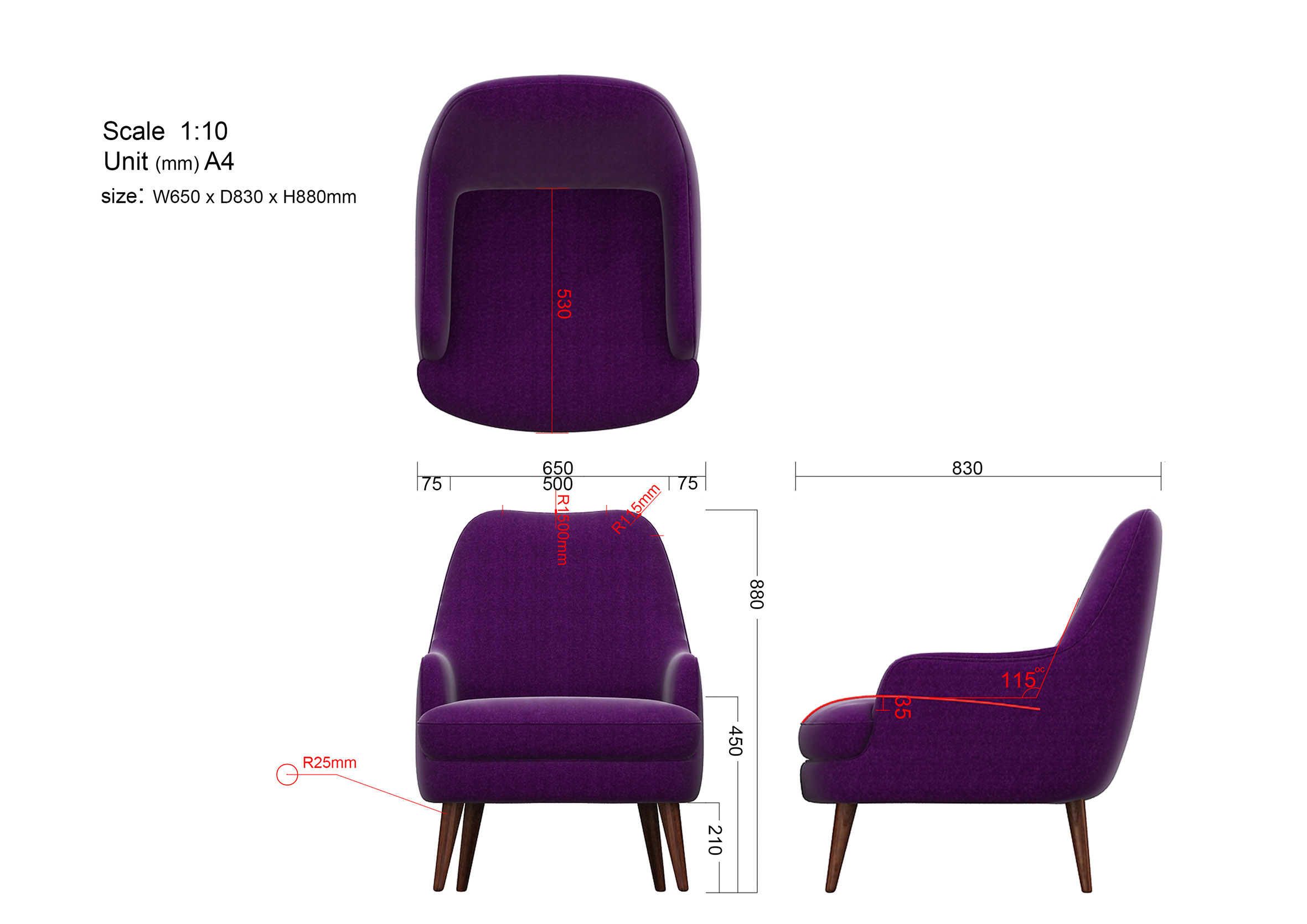 现代风格的客厅采用Martha Chair设计，背景为中性色调
