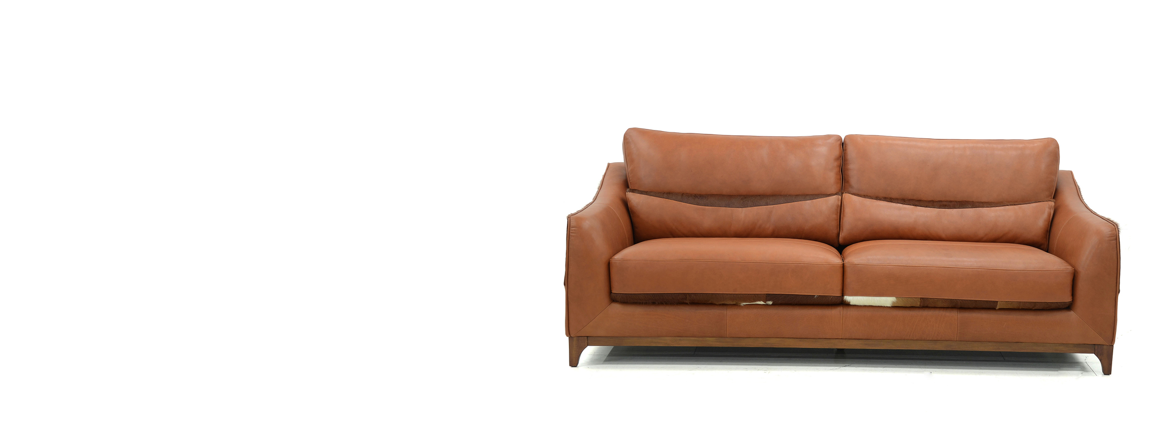 Close-up of precision angular stitching and reinforced steel frame